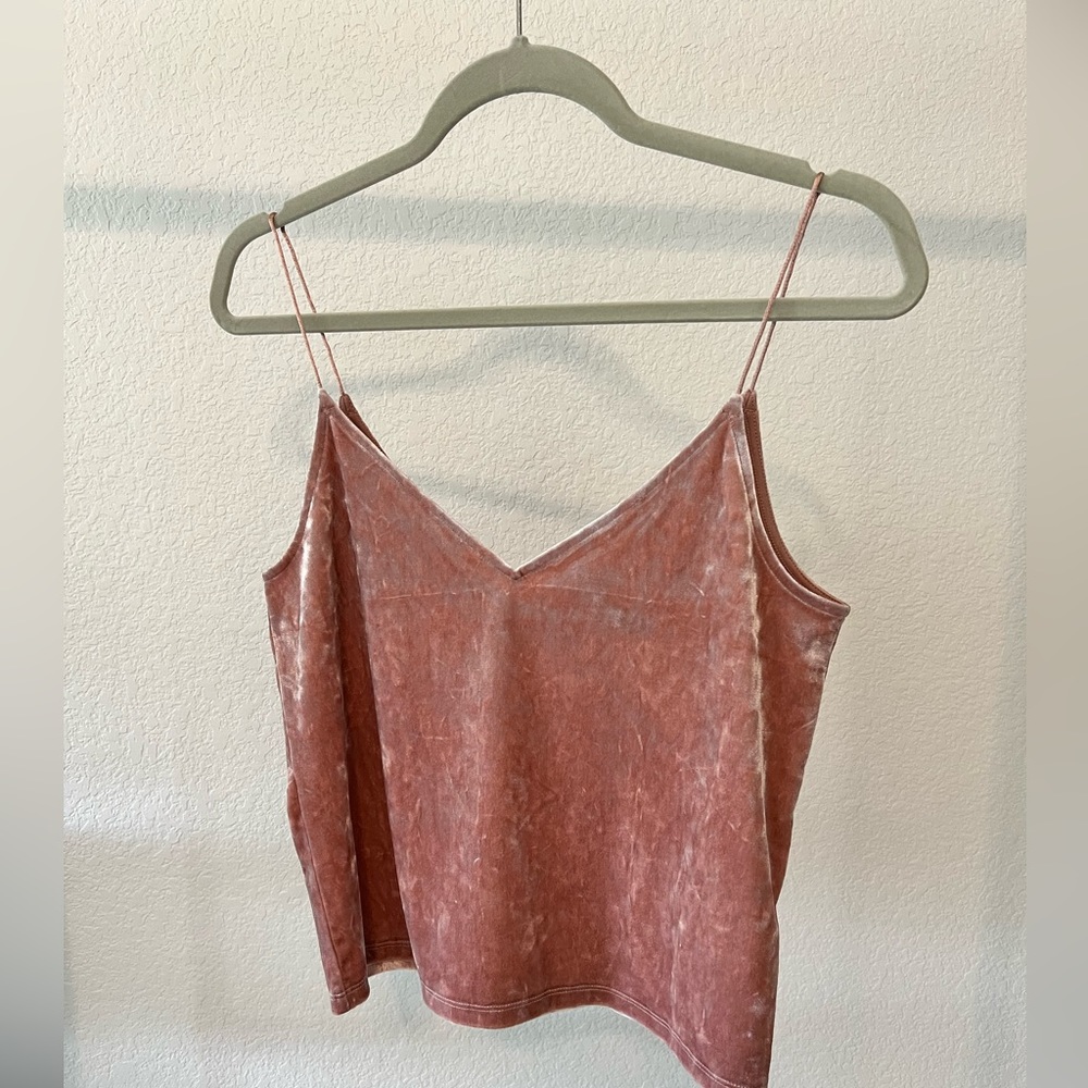 Pink Velvet Tank Blouse